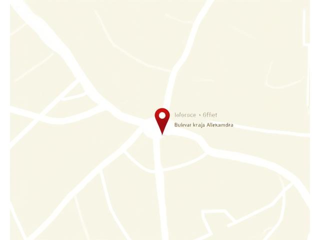 Staticka mapa lokacije Vigor Soko u Beogradu, pokazujući Bulevar kralja Aleksandra